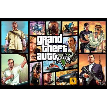 Imagem de Poster Cartaz Jogo Grand Theft Auto V Gta 5 C - Pop Arte Poster, 30x45