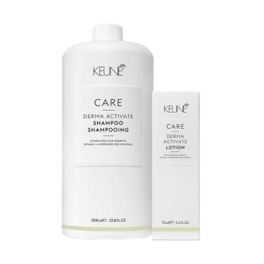 Imagem de Kit Keune Care Derma Activate Shampoo Litro Loção (2 produtos) - Keune