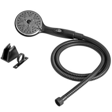 Imagem de Dura Faucet Kit de Mangueira e Varinha de Chuveiro Portátil Premium RV - Interruptor On/Off Ecológico (Preto Fosco)