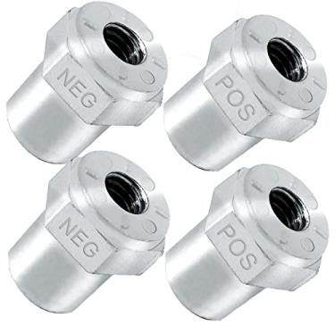 Imagem de Adaptador de poste de bateria de carro: 4 peças de adaptador de bateria de poste lateral para topo com rosca fêmea de 3/20.3 cm