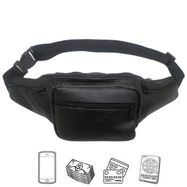 Imagem de Pochete Em Couro Vários Bolsos Excelente Design - J F COURO