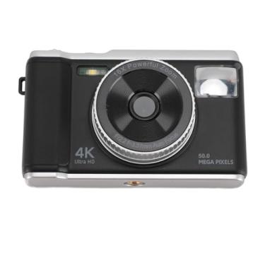 Imagem de Câmera Aponte e Dispare, Suporte OTG Recarregável para Fotografia 4K Câmera Digital Anti Vibração Tela de 2,8 Polegadas Com Flash para Adolescentes Adultos Iniciantes (Preto)