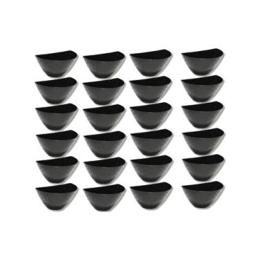 Imagem de Vaso Meia Lua Kit 24 Peças Vertical Vaso Rattan Preto - Mdf Store