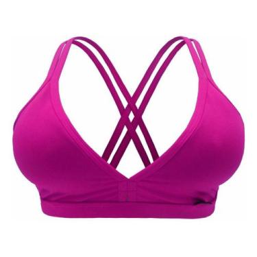 Imagem de Kit 3 Tops Fitness Com Bojo Suplex Strappy Academia Treino - Rigafi Fa