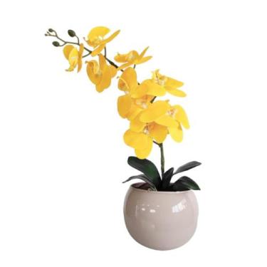 Imagem de Arranjo De Orquídeas Artificiais Para sala mesa No Vaso - La Caza Stor