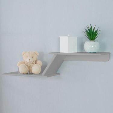 Imagem de Prateleira Zig Zag - MDF - Várias Cores - era uma vez baby store, Cinz