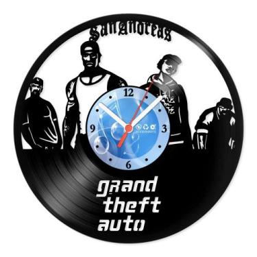 Imagem de Relógio De Parede Disco Vinil Jogos e Games - San Andreas GTA - VJG-06