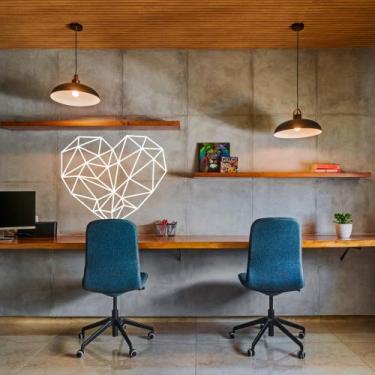 Imagem de Adesivo Parede Coração Moderno Decoração Industrial Porta Cabeceira - 