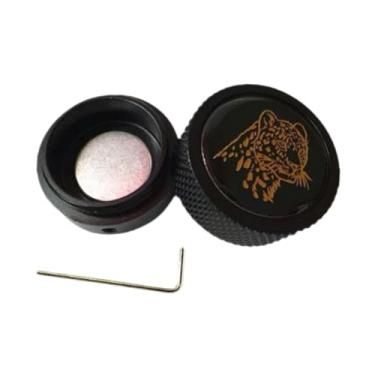 Imagem de oshhni Suporte de giz para taco de bilhar, caixa de armazenamento de alumínio, giz de sinuca, bilhar, giz de piscina, bolso, Preto