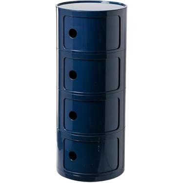 Imagem de Mesa de cabeceira, armário de banheiro pequeno, armário de armazenamento redondo simples, mesa de cabeceira redonda com gavetas, mesa de cabeceira pequena com mesa de cabeceira para armazenamento,