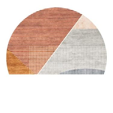 Imagem de Tapete redondo abstrato para sala de estar tapetes macios para sala de jantar embaixo da mesa, tapete antiderrapante para entrada de escritório e cozinha (flor 15,120 x 180 cm)