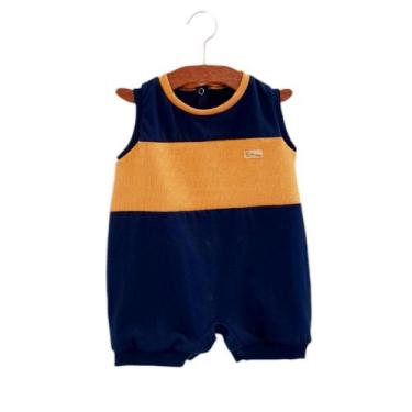 Imagem de Macacão Curto Regata Verão para Bebê Menino Tieloy Baby 01 Peça - Asas