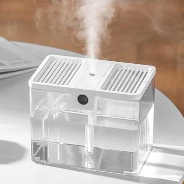Imagem de Umidificador USB portátil com grande capacidade de 1,5 L, atomizador hidratante para casa e escritório, adequado para todas as estações, material ABS branco (branco)