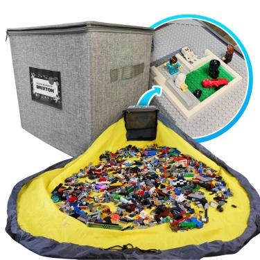 Imagem de Organizador de armazenamento de brinquedos BrickCaddy compatível com lego Grey