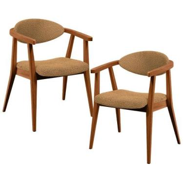 Imagem de Kit 02 Poltronas Decorativas Para Sala de Estar Cecília L02 Bouclê Mos