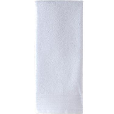 Imagem de Kit 5 Toalha De Lavabo Glamour 100% Algodão 30x50cm Branco