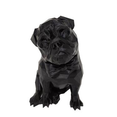 Imagem de Pug Cachorro Impressão 3d Objeto Decorativo Preto Decoração