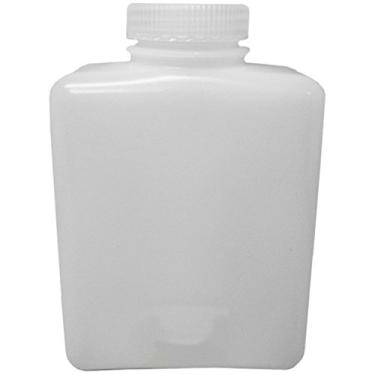 Imagem de Garrafa de armazenamento retangular de boca larga de plástico Nalgene HDPE – Transparente, Clear, 16 oz.