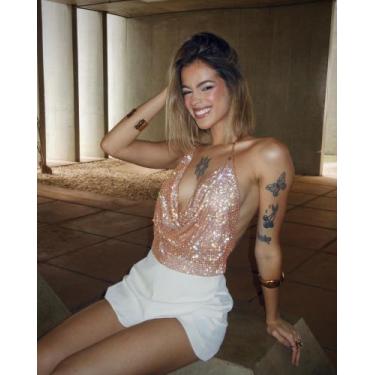 Imagem de Cropped brilhoso dourado - intensy boutique