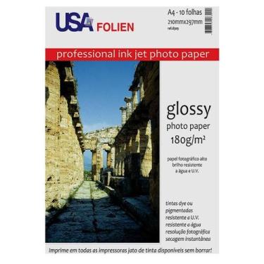 Imagem de Papel fotográfico glossy paper A4 180g 7519/8309 10 fls - Usa Folien