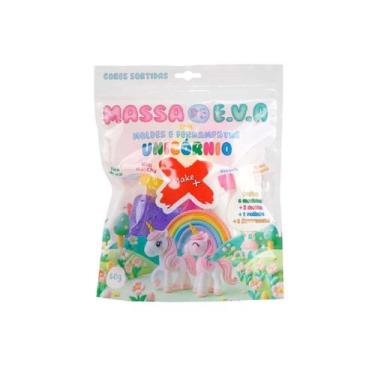 Imagem de Kit Massa EVA Unicornio Com Moldes E Ferramentas 60g - MAKE +