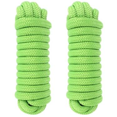 Imagem de Dock Lines 25' x 5/20.3 cm Cordas de amarração marítimas trançadas duplas pacote com 2, corda de doca 4 cores cordas de barco para ancoragem com ilhós de 30 cm linhas de doca premium para barcos