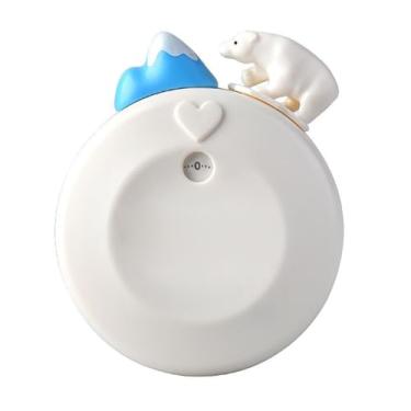 Imagem de Cartoon Urso Kitchen Timer Mechanical Timer Lembrete da Ferramenta de contagem regressiva do temporizador para cozinhar e estudar em casa (Branco)