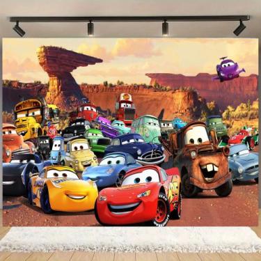 Imagem de Painel de festa infantil decorativo Mcqueen - Shopp do Adesivo, P 1,50