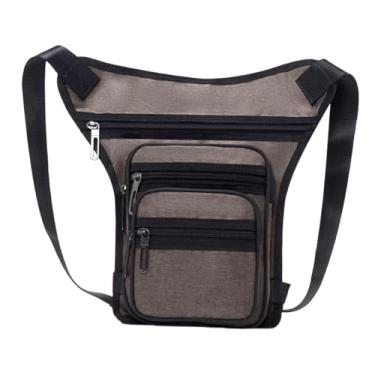 Imagem de menolana Bolsa de perna caída, bolsa de coxa, tecido Oxford, mochila transversal, de cintura, de perna, pochete para viagens ao ar livre, caminhadas, ciclismo, Cáqui