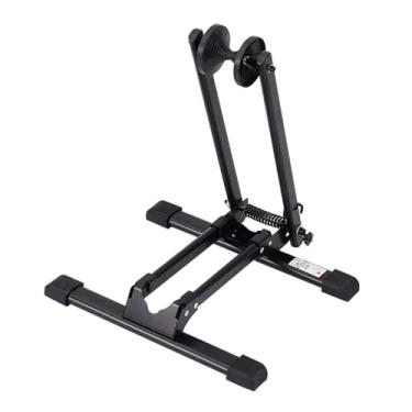 Imagem de Colaxi Suporte de chão para bicicleta, suporte para roda de estacionamento interno, dobrável para bicicletas de montanha e estrada