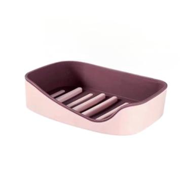 Imagem de Saboneteira com Suporte Adesivo, NãO Precisa Furar a Parede(ROSA)