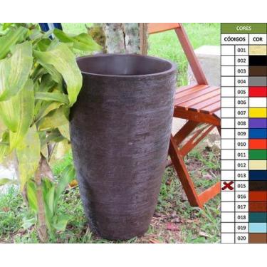 Imagem de Kit 2 Vaso Planta 65x40 Oval Moderno Polietileno - BGPLASTICOS, MARROM