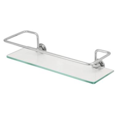 Imagem de Porta Shampoo Reto Vidro Incolor Organizador Para Banheiro / Acessório