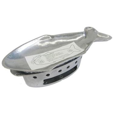 Imagem de Conjunto de pratos quentes em forma de peixe tailandês – Travessa de servir peixe cozido no vapor de alumínio com aquecedor de base de carvão – Panelas tailandesas autênticas para aquecimento de mesa