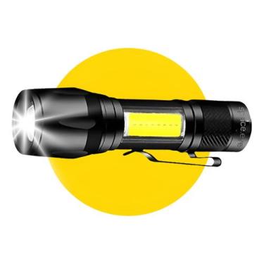 Imagem de Lanterna Tática Mini LED USB V8 Recarregável Resistente Água Explosão 