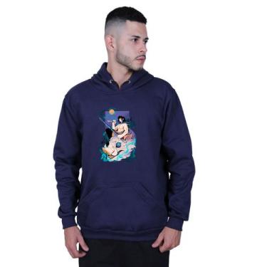 Imagem de Moletom agasalho unissex Inosuke Hashibira Demon Slayer - Lafre, Azul 