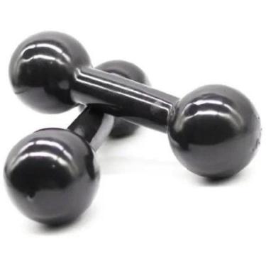 Imagem de Halter Emborrachado Par De 6 Kg Para Supino E Fortalecimento