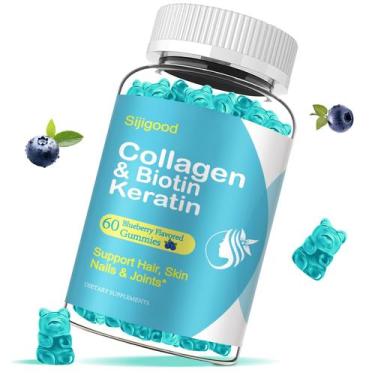 Imagem de Biotina Gummies Sijigood 15000mcg com colágeno, queratina e ácido