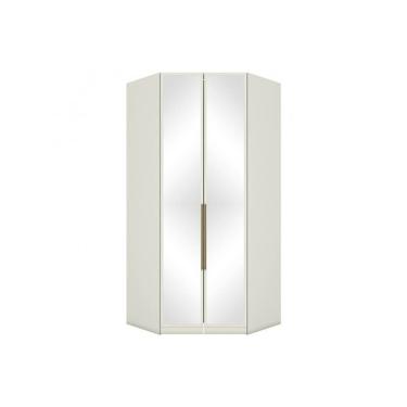 Imagem de Modulado de Quarto Closet de Canto Oblíquo Seletto MC06 c/ 2 Portas e 3 Gavetas c/ Espelho Areia - Henn