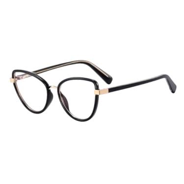 Imagem de Óculos de sol gatinho da moda para mulheres, armação cinza rosa anti-luz azul, feminino (1)