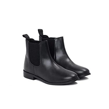 Imagem de RESISTANCE Botas Chelsea pretas femininas - couro genuíno, Preto, 35