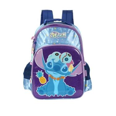 Imagem de Mochila Costas Stitch Kids Escolar Infantil Meninas Disney, Violeta