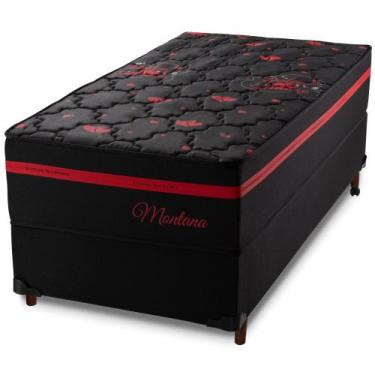 Imagem de Conjunto Box e Colchão Solteiro Hellen Montana com molas ensacadas 88 