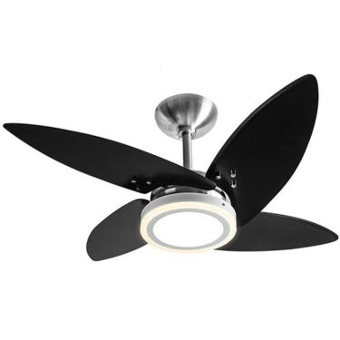 Imagem de Ventilador De Teto Azzam Led 3 Estágios Alumínio Preta