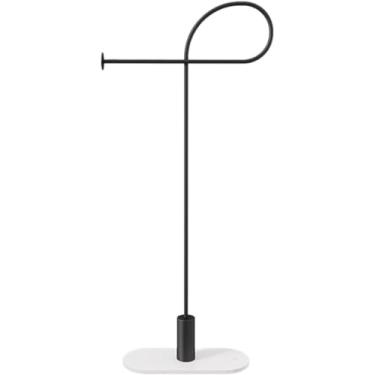 Imagem de Cabideiros Minimalistas Não Ocupam Uma área De Cabideiro Pendurado Cabide De Sala De Estar Quarto Cabide De Canto Art Flooring Cabideiro Base De Mármore Cabide De Cabides Suporte, Black