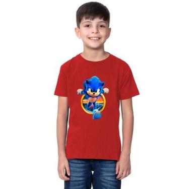 Imagem de Camiseta Moda Infantil 100% Algodão  Estampada Sonic - loja dinka, 8, 