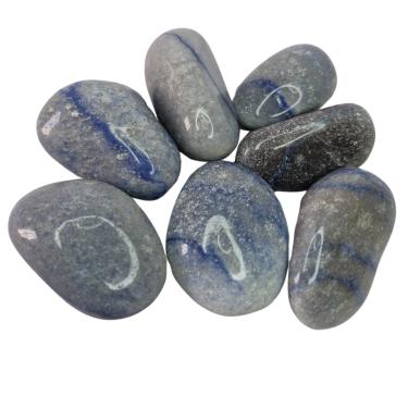 Imagem de Pedra Quartzo Azul 4 a 6 cm Rolada 250 gramas Natural