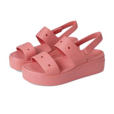 Imagem de Crocs Sandália feminina Brooklyn 4u Low Wedges, Hot Blush, 38