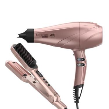 Imagem de Kit Secador Keration E Prancha Waver & Brush Keration Bivolt - GA.MA I