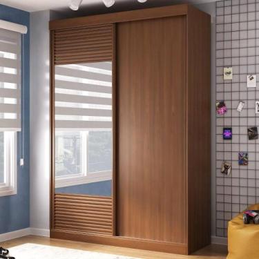 Imagem de Guarda-Roupas Infantil 2 Portas 1 Porta com Espelho Samambaia Teen Cab